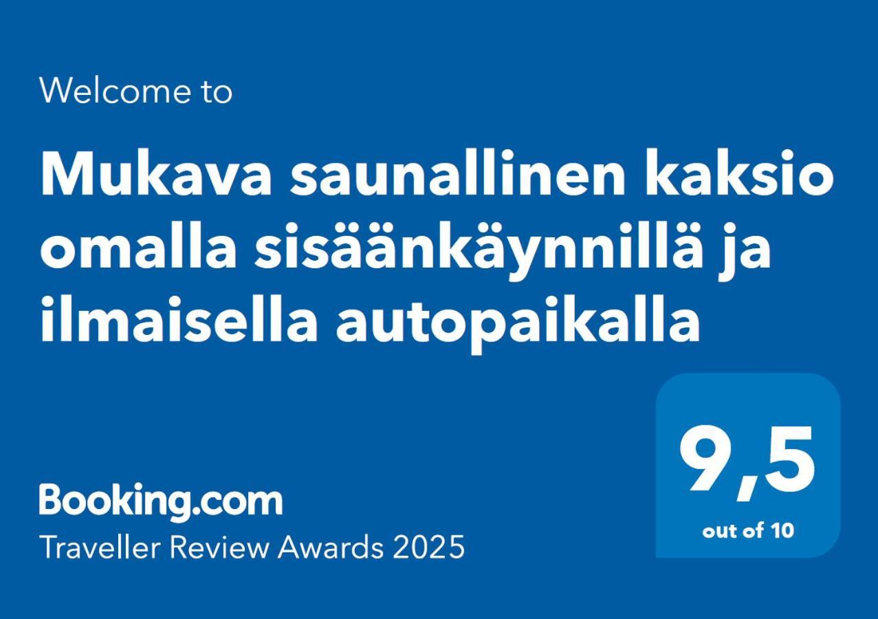 Mukava Saunallinen Kaksio Omalla Sisaeaenkaeynnillae Ja Ilmaisella Autopaikalla Kuopio Esterno foto